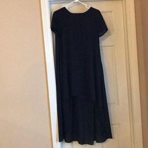 Black high low dress